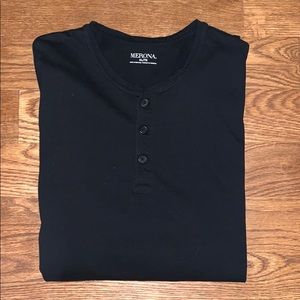 NWOT Merona Black Long Sleeve Henley
